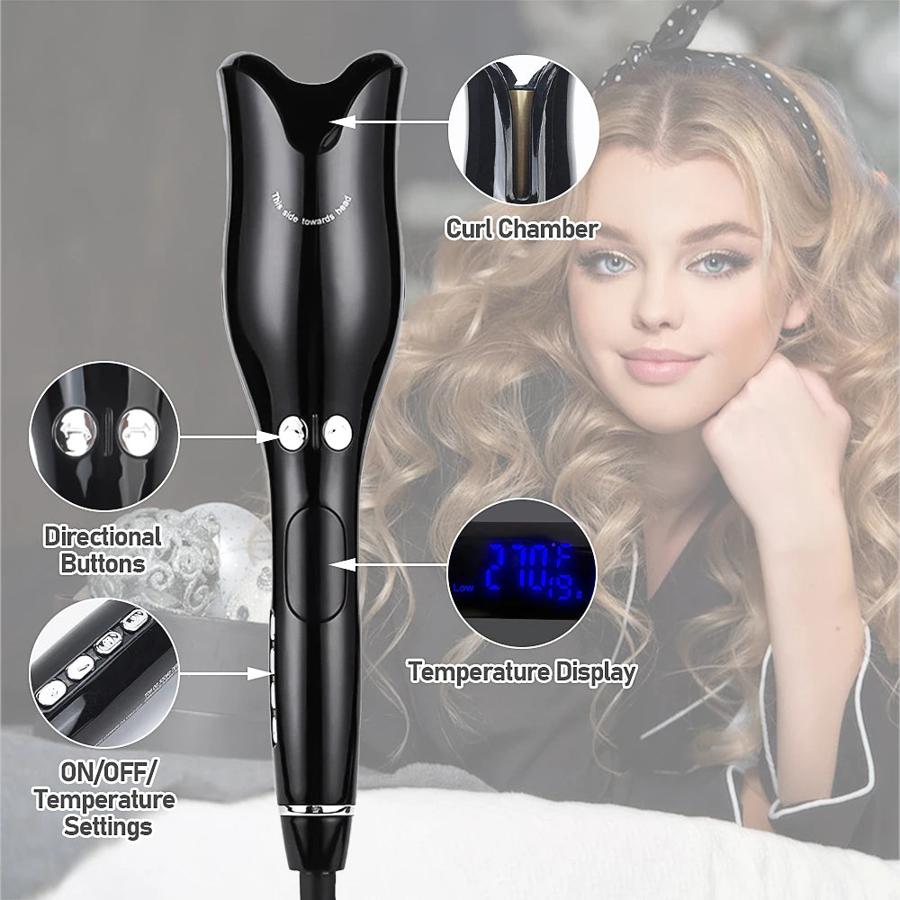 Black Rosey Swirly Styler